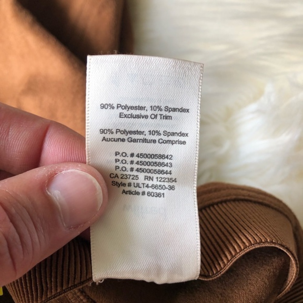 ARITZIA • WILFRED nivelle suede pant in dark camel 2 - Picture 6 of 8